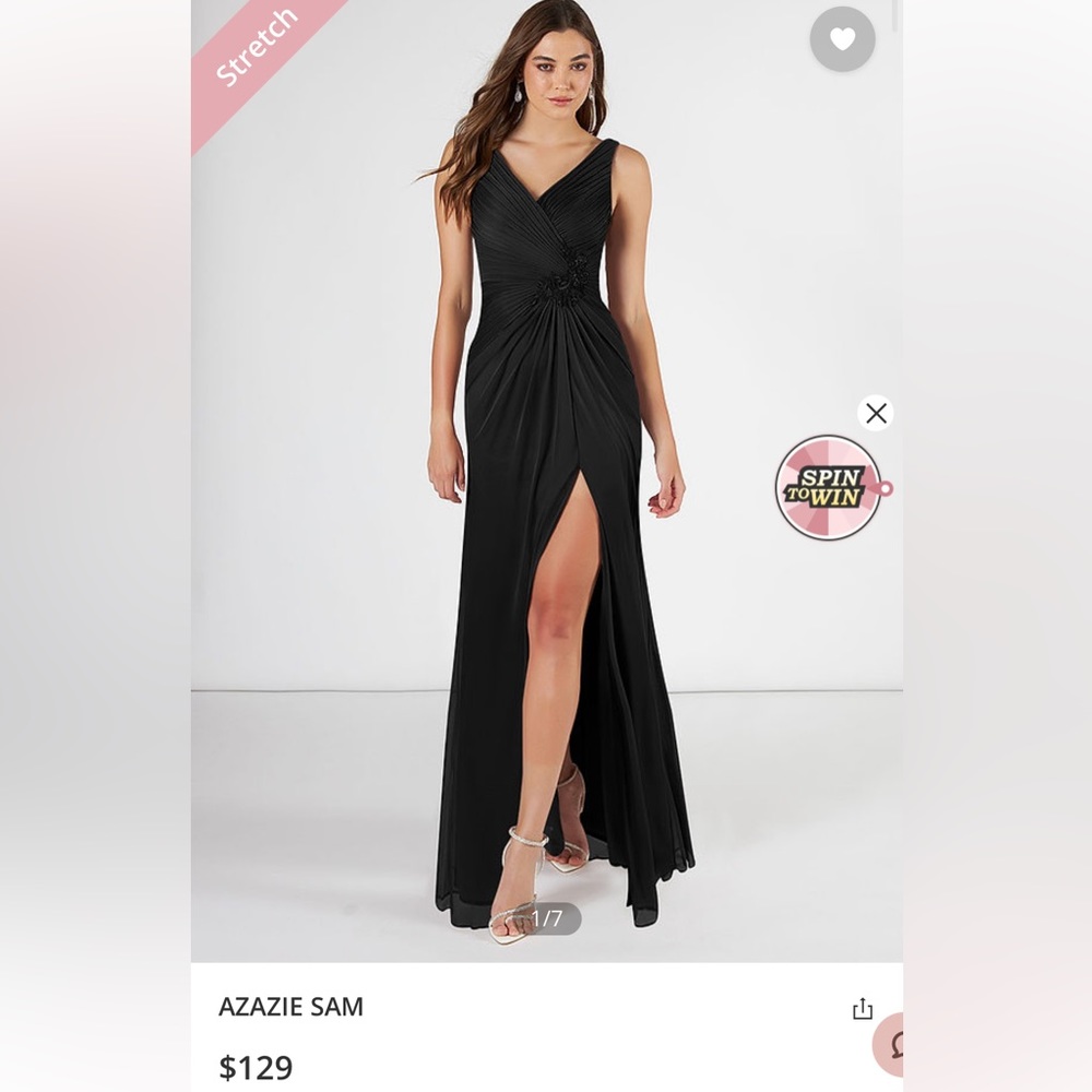 BLACK Azazie Sam Bridesmaid dress